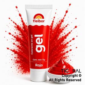COLORANTE EN GEL FLEIGEL ROJO X 15 GR